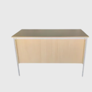 Ash Color Wooden Office Desk with Lockable Drawer