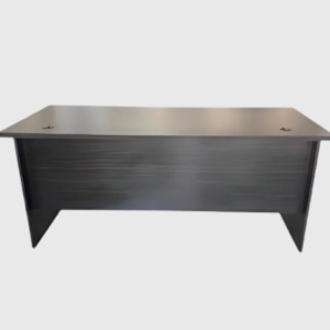 Modern Ash Gray Office Desk with Lockable Drawer