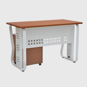 Modern Cherry & White Office Desk