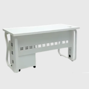 Modern White Office Desk with Mobile Pedestal