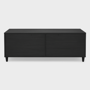 Wooden TV Stand – Ash Walnut, Grey Sleek Design