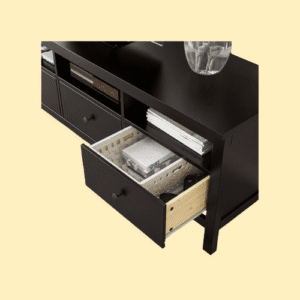 HMNES TV Stand with Drawers & Open Shelves