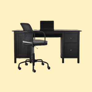Dark brown/Black study desk with chair