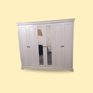 6 Door Wardrobe with Mirror Panels – Spacious & Stylish Storage Solution