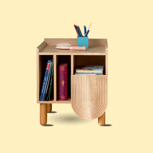Cloudie Side Table with drawers in modern white finish – compact storage unit for bedrooms and living rooms in Abu Dhabi