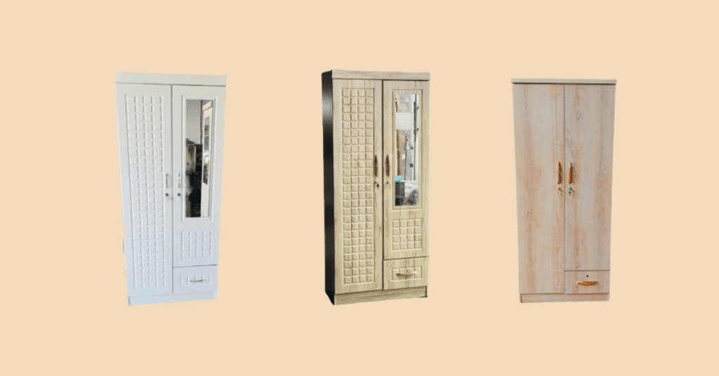 High-quality used furniture in Mussafah Abu Dhabi a wooden wardrobe.