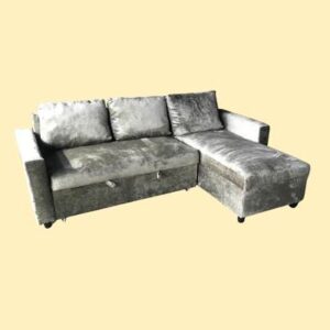 Used storage sofa bed in Abu Dhabi with pull-out design