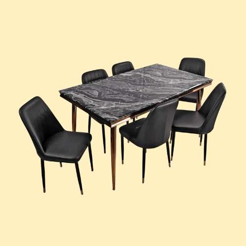 Affordable modern dining table and chairs in Abu Dhabi — minimalist design with high-quality finish.