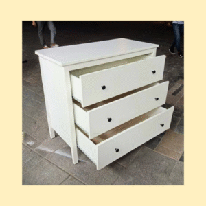 White wooden chest of drawers in Abu Dhabi for bedroom storage