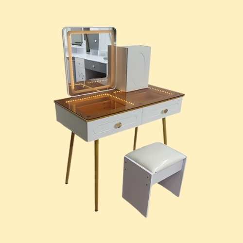 Modern LED Lights Makeup Vanity Table – Used Furniture in Abu Dhabi