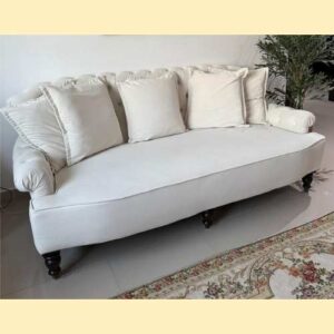 Premium White Cushion-Back Sofa for Sale in Abu Dhabi