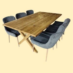 Affordable used dining table set with comfortable chairs in Abu Dhabi