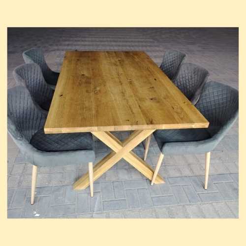 Solid wood dining table set for apartments and family homes