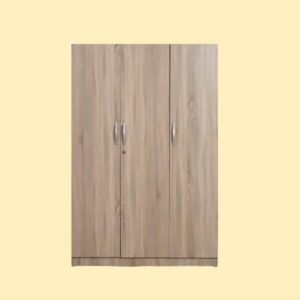 Decasta 3-Door Wooden Wardrobe in Abu Dhabi | Smart Bedroom Storage