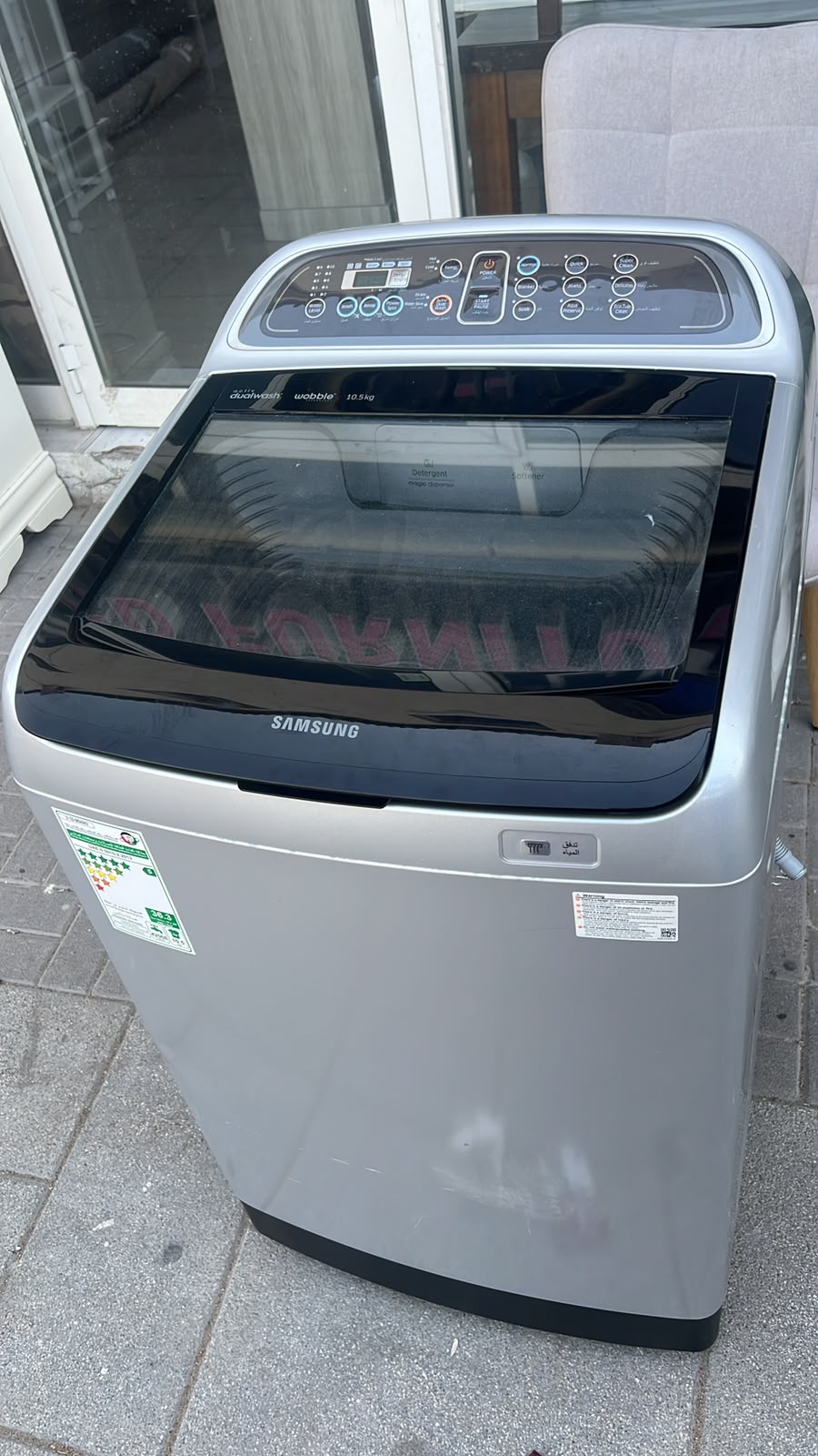 Samsung 10.5 KG used washing machine in excellent condition available in Abu Dhabi