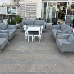 Premium 7 Seater Sofa Set in Abu Dhabi with Chrome Legs